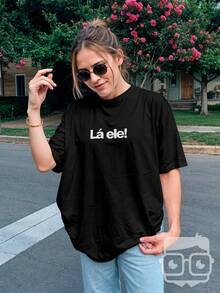 T-Shirt La Ele Mil Vezes Brazilian Meme Funny Phrase REF 3450 VEST NERD - Black - View 6