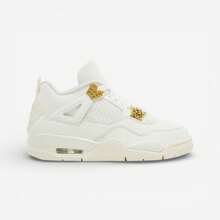 Jordan 4 Retro Metallic Gold (W) - White - View 1