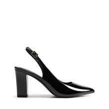 Women's Slingback Pumps, Chunky Block Heel Pointed Toe Dress Shoes Comfortable Business Office Heels - 蒙特內哥羅 - 查看 6