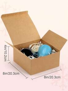 10pcs 8x8x4 Inch White Gift Boxes With Lids, Easy Assembly With Cotton Rope, Suitable For Bridesmaid, Proposal, Wedding, Birthday Party Packaging - Multicolor - View 8