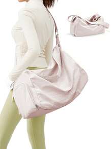 Bolsa de fitness plegable y resistente al agua, con correa ajustable, bolsa de baile linda con compartimento para zapatos y bolsillo para humedad, adecuada para gimnasio, viajes y uso de fin de semana, unisex - Multicolor - Ver 2