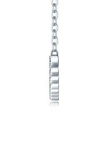 Dây chuyền bạc 925 đính đá Moissanite, mặt dây chuyền tối giản không gây dị ứng, món quà sang trọng cho Ngày Valentine, Ngày của Mẹ, Sinh nhật, Bạn gái, Vợ, Mẹ (Hộp quà kèm giấy chứng nhận) - Bạc - Xem 9
