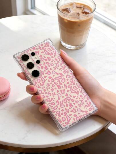 Cheetah,Leopard Print 1pc Creative Full Screen Pink Leopard Print Transparent Anti-Drop High Screen Design Phone Case Suitable For 9 Pro XL/ Smart 8/ Hot 40i/Spark 20/Spark 20C/Spark Go 2024/ Moto G84/Honor X9b/ Ace 3V/Galaxy S26 S25 S24Ultra S24Plus S24FE S23 S22 S21 S20 A73 A72 A70 A55 A54 A53 A52 A50 A30 A42 A35 A34 A33 A25 A24 A20 A30 A15 A56 A57 A16 A17 A07