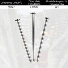Prego 18X27 com Cabeça Polido Gerdau 1kg - Prego com Cabeça - Visão 5