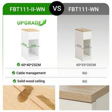 SoBuy tủ đầu giường FRG111--WN - trắng - Xem 5