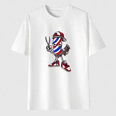 Sudadera de peluquería de barbería Vintage con capucha de algodón pesado T-Shirt100 %