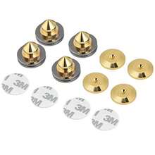 ASHATA Almohadillas Picos para Pies de Altavoces 4 Piezas de Clavos a Prueba de Vibración para Soporte de Sonidos Bases de Antivibración para Altavoces - Por defecto - Ver 3