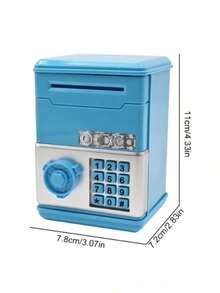 1pc Plastic Piggy Bank, Small Piggy Bank, Modern Blue/Pink/Green/Purple Piggy Bank - Mini Piggy Bank - View 7