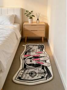 1pc, New Annual Dollar 3D Creative Funny! New Dollar Bill Floor Mat, Gift Decoration, Creative Living Room Carpet Bedroom Bedside Rug Entryway Door Mat, Multiple Patterns New Arrival, Decorative Carpet, Bedroom Decor, Small Rug - Multicolor - View 5