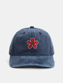 1顶女士棒球帽，恶魔花刺绣，透气，女士配饰，节日庆典礼物，防晒帽 - 花 - 查看 11