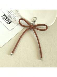 Un llavero con una cuerda de lazo, un colgante de creación de cuerda hecha a mano, un accesorio de mochila bolso de auriculares, adecuado como regalo de cumpleaños, llade de Señora, accesorio de Señora, regalo de regreso a la escuela, regalo de pareja, regalo de cumpleaños, regalo de fiesta o recuerdo de evento - marrón café - Ver 12