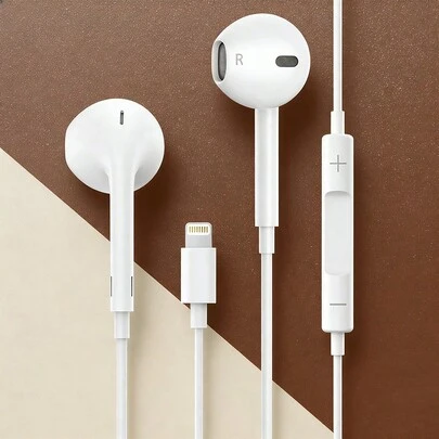 Lightning Wired Earphones With Remote Control, In-Ear Earbuds Compatible With IPhone Pro/14/13/12/11/X/7/8