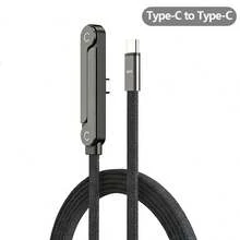 240W Foldable Phone Holder & Cable, Type-C To Lightning, Multi-Angle Adjustable Nylon Braided Cable, 65W USB/Type-C To Type-C High-Speed Data Transfer & Fast Charging Cable Compatible With IPhone 17 Pro Max/17 Pro/17/16 Pro Max/16 Pro/16/15 Pro Max/15 Pro/15 Plus/15, - Black - View 12