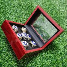 LOS ANGELES BASEBALL GIFT SET 1955 1959 1963 1965 1981 1988 2020 WORLD CHAMPIONSHIP RING, 7 RINGS SET WITH 7-HOLE WOODEN DISPLAY BOX PACKAGING, HOLIDAY GIFT FOR BASEBALL FANS - Gold - View 6