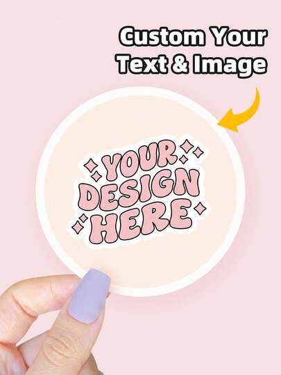 1-1200pcs Personalized Round Stickers, Custom Labels With Any Design In Waterproof Or Standard Material, No Ironing Needed, For Wedding Favors, Easter Egg Decor, Gift Boxes, Party Seals, Thank You Tags, For Him, Her, Fiancé, Fiancée, Newlyweds, Best Friends, Parents, Students, Reusable Adhesive Decals For Bridal Shower, Easter Celebration, Anniversary, Birthday, Home And Office Organization