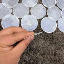 10/30/50pcs Round Shell Pieces, White & Colorful, 1.5/2/2.5/3/4/5cm Flat Round Natural Pierced Shell Pendants, Shell Round Discs Connectors For Wind Chimes/DIY Crafts - Multicolor - View 6