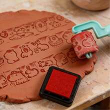 Clay Mold Seal With Ink Set, Cute Cartoon Ceramic Clay Mold - Multicolor - View 3