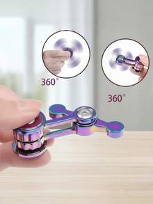 eyekan EDC Tactile Slider, Single/Dual Oscillating Structure EDC Metal Sliding Desktop Decor, Compact Manual Desktop Item For Office Desk Daily Use, Precious Gift For Friends, Boyfriends, Husbands Or Fathers - Multicolor - View 4