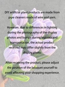 Handmade Artificial Sunflower Gift, Perfect Handmade Bouquet For Valentine's Day, Twisted Wire Woven Bouquet, Twisted Wire Artificial Flowers, Artificial Sunflower, Twisted Wire Flowers, Recommended To Be Paired With Other Floral, Twisted Wire Tulips, Suitable As A Valentine's Day Gift For Girlfriend, Home Decor - Multicolor - View 12