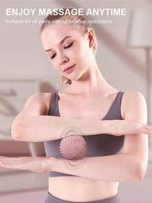Bóng massage TPE 7cm, bóng massage cổ chắc chắn giúp thư giãn cơ bắp, thích hợp cho tay, chân và lưng, bóng yoga trị liệu từ tính. - Màu Hồng baby - Xem 4