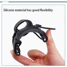 1个通用硅胶自行车车把手机支架摩托车GPS支架安全托架，适用于4.3至6英寸手机，安装简便 - 彩色 - 查看 2