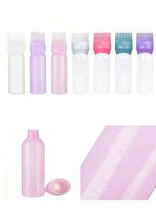 2pcs Professional Hair Care Oil Bottle, Hair Root Application Bottle, Hair Dye Bottle - Hair Care Bottle And Scalp Massage Comb, Scalp Cleaner And Head Massager, Relieve Stress, Promote Hair Growth, Unisex Shower Brush - Make Shampooing Easier And Quicker, Suitable For Home Hair Care - Multicolor - View 10
