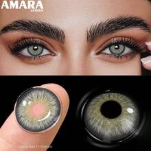 AMARA 1副灰蓝色一次性隐形眼镜，14.5毫米灰色镜片，适用于万圣节装扮 - SAHARA-GRAY - 查看 3