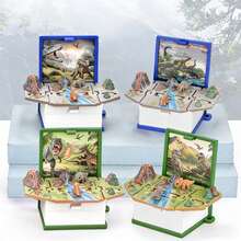 3D Pop-Up Book Dinosaur, Castle, Astronaut Keychain, Creative Stress Relief Small Pendant, 2026 New, Gift For Friends, Holiday Gift, Birthday Gift, Collection Gift, Presents - Multicolor - View 6