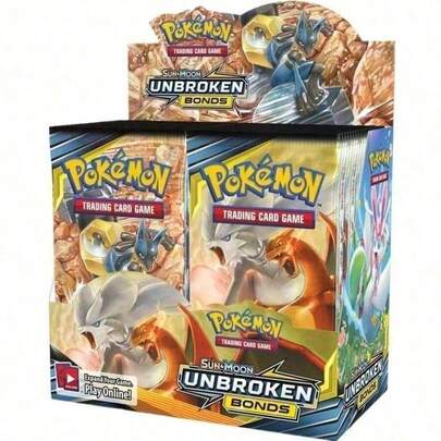 pokemon 360张/盒 宝可梦集换式卡牌，口袋妖怪收藏卡，太阳与月亮系列，成人收藏卡牌游戏，节日礼物，圣诞礼物，生日礼物，送给同学的礼物