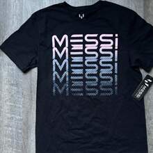 Lionels Messis #10 Mens Size M Black T-Shirt FCs Barcelonas MLS Soccer Futbol NEW. - 黑色 - 查看 1