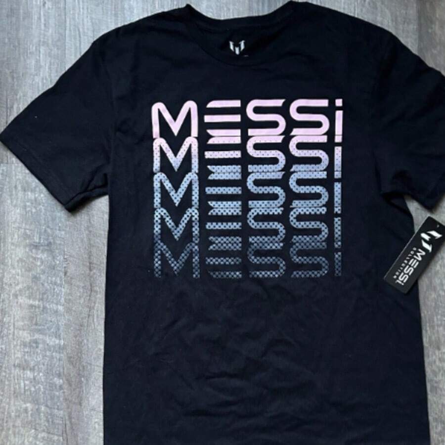 Lionels Messis #10 Mens Size M Black T-Shirt FCs Barcelonas MLS Soccer Futbol NEW. - 黑色 - 查看 1