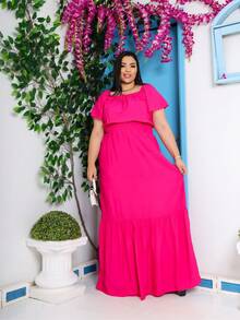 Plus Size Dresses - Màu Hồng Tươi - Xem 6