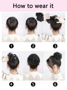 6 Inch Fluffy Bun Wig, With Elastic Hair Band, High Temperature Fiber, Suitable For All Occasions - Multicolor - View 10