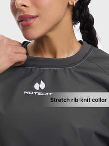 HOTSUIT 女士桑拿服套装，包含桑拿外套、健身运动衫和桑拿裤 - 深灰色 - 查看 4