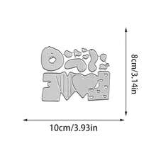 创意爱心标签模具，DIY剪贴簿相册和压花模板，贺卡制作工具，卡片纸切割工艺品，礼品卡制作模板模切。 - 銀色 - 查看 8
