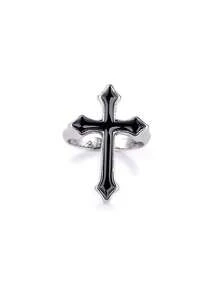 1 chiếc nhẫn nam kiểu Punk khắc hình chữ thập, có thể điều chỉnh kích thước, hàng vintage bán sỉ - đi qua - Xem 7