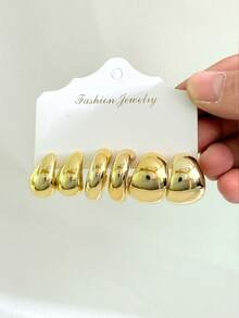 18pcs Earrings Set, Suitable For Daily Wear, Spring Festival Travel, Tourism, Festivals And Parties - Yellow Gold - View 13