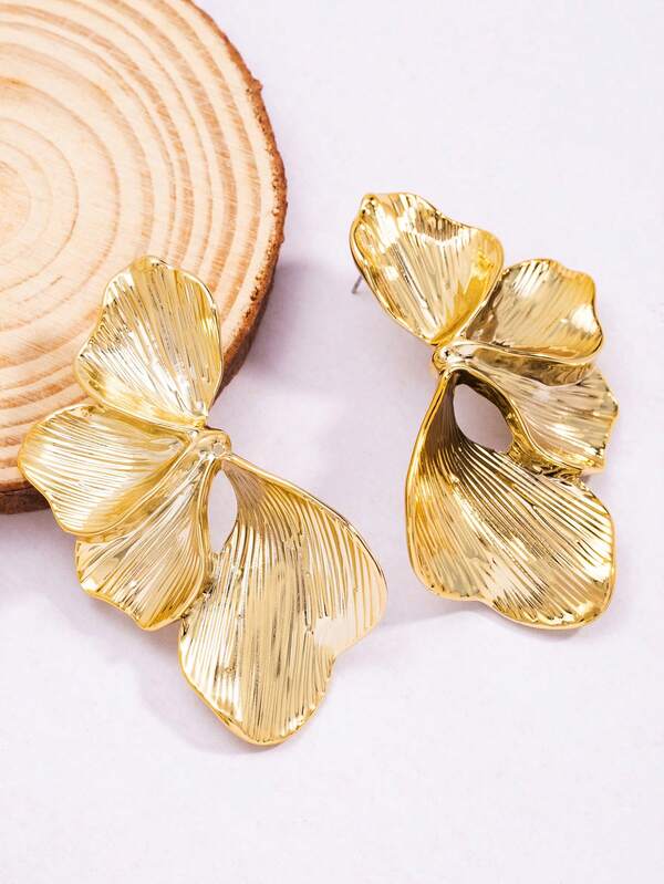 1 Pair Vintage Coin Inspired Exaggerated Floral & Geometric Element Earrings, Chunky Jewelry For Women, Suitable For Daily Wear, Parties, Valentine's Day, Mother's Day Gifts