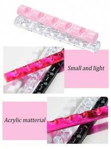 7/3/1 Pcs Nail Art Brush Holder - Multi-Slot Acrylic Resin Gel Nail Brush Organizer Desk Storage - Candy Color Nail Art Brush Stand - Portable For Travel - Multicolor - View 3