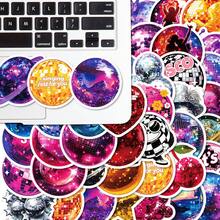 50张成人迪斯科球贴纸，充满活力的复古派对装饰，适用于70、80、90年代主题活动，防水乙烯基贴纸，可用于笔记本电脑、水瓶、滑板、行李箱、派对礼品、单身派对、音乐节、夜店装饰、DIY手工项目以及复古美学爱好者，采用闪亮的镜面球设计，色彩大胆，包括粉色、蓝色、金色和紫色。 - 彩色 - 查看 8