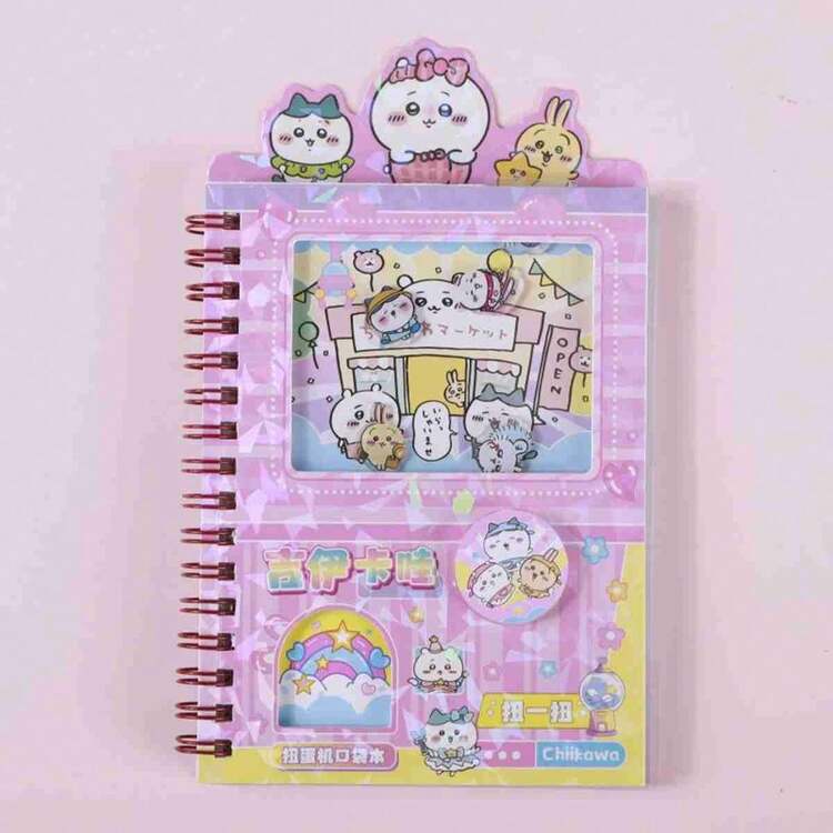 1pc 2026 New Japanese Anime And Manga Merchandise, School Supplies For The New Semester, Fun Twist Egg Laser Notebooks, Fun Stickers, High-Value Notebooks, Notebooks, Diaries, Memos, Notebooks, Etc. The Colors Of The Notebooks Are Random, So Love Fairies Should Carefully Choose And Give Them To Family And Friends,New Year's Gift, Valentine's Day Gift, Easter Gift,(Random Style) - Multicolor - View 8