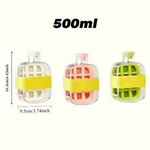 1pc 2-In-1 Water Bottle & Ice Cube Tray With Touchless Lid And Press Freeze System - Quick Ice Cube Maker Suitable For Whiskey, Frozen Storage, Fridge Organization And Plastic Ice Cubes. Great For Parties, Bars, Home Kitchen Accessories And Outdoor Camping. - Multicolor - View 9