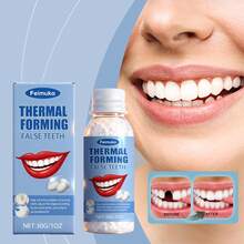 60克固体牙科蜡，天然材质，温和舒适，便携式固体牙科蜡/戏剧化妆假牙装饰，易于使用，美观牙齿，高纯度 - 彩色 - 查看 1