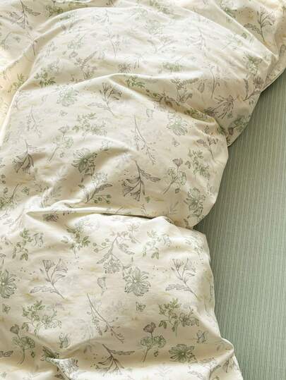 3 قطع طقم بياضات غرفة نوم مريح من السرير الريفي الزهري الجديد لعام 2026، يتكون من 2 غطاء وسادة + 1 غطاء لحاف، 100% قطن