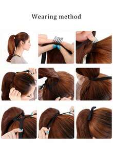 Synthetic Extensions Headband Ponytail Wig, Women's Short Curly Hair, Ponytail Style, Big Wave Short Wig, Ponytail, Short Ponytail - Multicolor - View 12