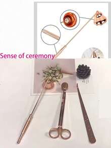 Multi-Style Bell-Shaped Candle Snuffer, Candle Wick Cover, Candle Extinguisher, Octagonal Candle Snuffer In Gold, Silver, Black, Rose Gold Colors - Multicolor - View 9