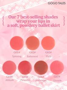 GOGO TALES GOGOTALES 甜美粉红芭蕾雾唇泥，低饱和度裸色，轻盈不拔干，滋润丰盈，百搭持久，哑光丝绒质地，适合日常自然妆容 - G03# BATTEMENT - 查看 5