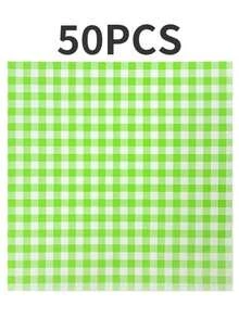 多巴胺网格图案防油防水烘焙纸，彩色不粘食品包装纸，适用于蛋糕、汉堡、三明治、空气炸锅、野餐、情人节派对等场合 - 彩色 - 查看 13