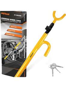 Adjustable Heavy Duty Steering Wheel Lock With 2 Keys, Universal For Cars, Trucks And SUVs - A - View 7