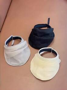 1 buah Topi Ember Organza Musim Semi, Hadiah Tahun Baru & Perlengkapan Liburan Pantai; 1 buah Topi Beret Gaya Inggris Retro Warna Polos Musim Gugur Unisex, Minimalis Serbaguna untuk Perjalanan, Santai, Olahraga Luar Ruangan - MultiWarna - View 5